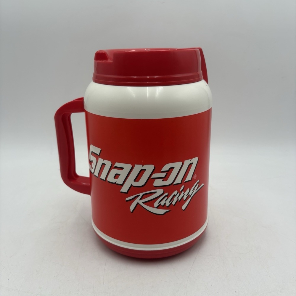 Vintage Snap on tools  Racing 64 Oz Whirley Covered cup Snap-on Racing Warren PA